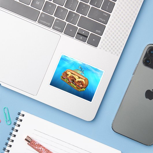 「SUBmarine」 シール (ノートパソコンとiPhone)