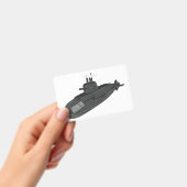 Submarine cartoon illustration  バッジ (手持ち)