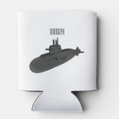 Submarine cartoon illustration 缶クーラー (裏面)
