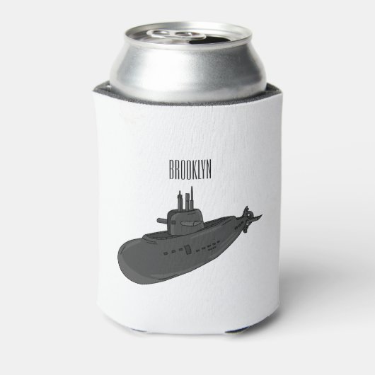 Submarine cartoon illustration 缶クーラー (缶裏面)