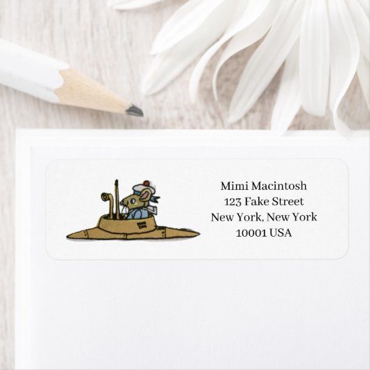 Submarine Mouse Return Address Labels ラベル (インサイチュ)