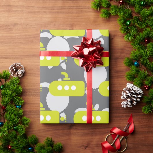 Submarines & Turtles Wrapping Paper ラッピングペーパー (クリスマスギフト)