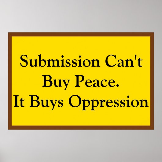 Submission Can't Buy Peace ポスター (正面)