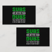 SubsはDubsアニメサーよりも優日本のれおもしろいている 名刺 (正面/裏面)