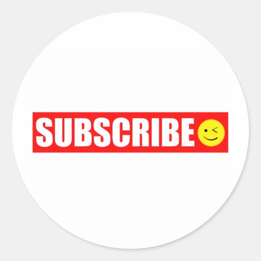 Subscribeクラシック Roundステッカー ラウンドシール (正面)