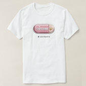 Subscribeボタン + ソーシャルメディア名 インスタグラマー tシャツ (デザイン正面)
