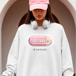 Subscribeボタン + ソーシャルメディア名 インスタグラマー tシャツ