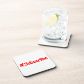 「#Subscribe」かわいいデザイン。買今 コースター (右側)