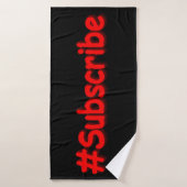 「#Subscribe」かわいいデザイン。買今 バスタオル (バスタオル)