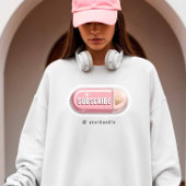 Subscribe Button + Social Media Name Influencer Tシャツ