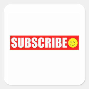 Subscribe Squareステッカー スクエアシール