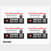 Subscribe to My Channel 長方形シール (シート)