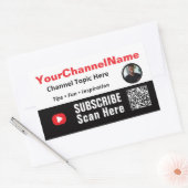 Subscribe to My Channel 長方形シール (封筒)