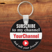Subscribe to My Channel Button キーホルダー (裏面)