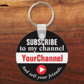 Subscribe to My Channel Button キーホルダー (正面)