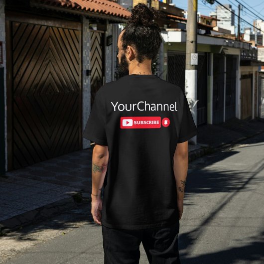 Subscribe Youtube Channel Name Custom T-Shirt Tシャツ