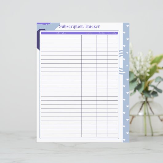 Subscriptionトラッカーのページ – 月払いまたは年払い (スタンド正面)