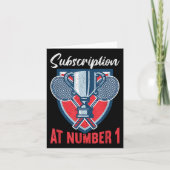 Subscription At Number 1 Funny Badminton  カード (正面)