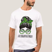 Substance Abuse Counselor Messy Bun St Patrick's S Tシャツ (正面)