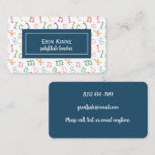 Substitute Teacher Business Calling Card Alphabet 名刺 (正面/裏面)