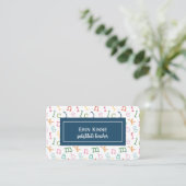 Substitute Teacher Business Calling Card Alphabet 名刺 (スタンド正面)