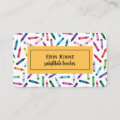 Substitute Teacher Business Calling Cards  名刺 (正面)