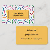 Substitute Teacher Business Calling Cards  名刺 (正面/裏面)