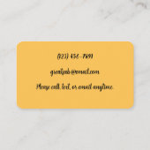 Substitute Teacher Business Calling Cards  名刺 (裏面)