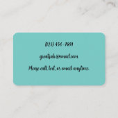 Substitute Teacher Business Calling Cards Crayons  名刺 (裏面)