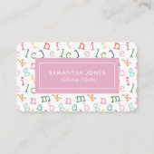 Substitute Teacher Calling Card Contact Info 名刺 (正面)