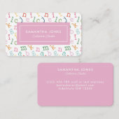 Substitute Teacher Calling Card Contact Info 名刺 (正面/裏面)