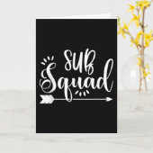 Substitute Teacher Sub Squad Appreciation カード (黄色い花)