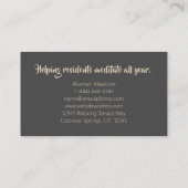 Subtle and Peaceful Yoga Teacher Business Card 名刺 (裏面)