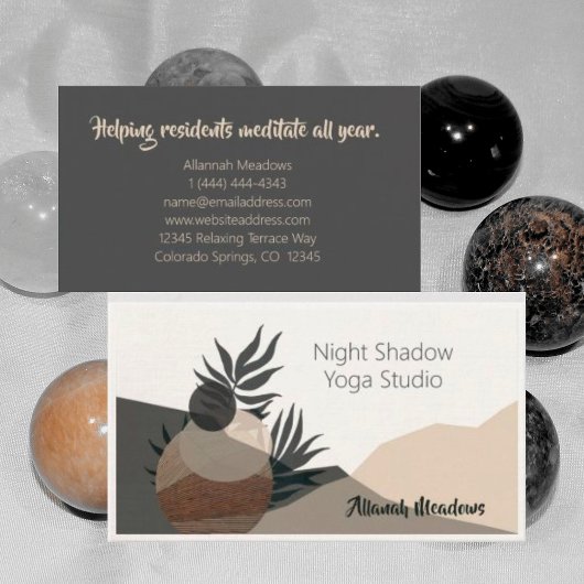 Subtle and Peaceful Yoga Teacher Business Card 名刺