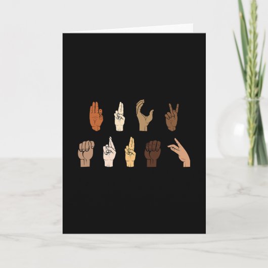 Subtle Anti-trump Blm Asl Sign Language  カード (正面)