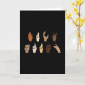 Subtle Anti-trump Blm Asl Sign Language  カード (黄色い花)