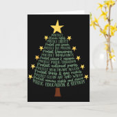 Subtle Anti Trump Funny Christmas Tree  カード (黄色い花)
