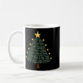 Subtle Anti Trump Funny Christmas Tree コーヒーマグカップ (左)