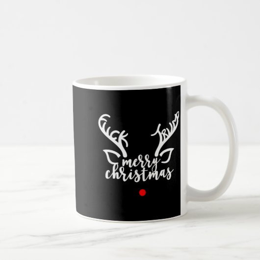 Subtle Anti Trump Hidden Message Christmas Reindee コーヒーマグカップ (右)