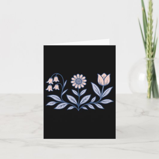 Subtle Boho Flowers Anti Trump カード (正面)