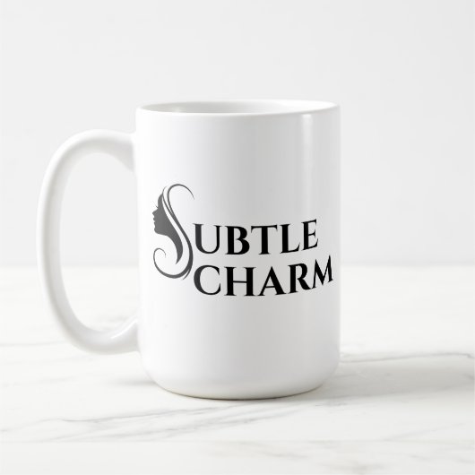 Subtle Charm Elegant Feminine Typography コーヒーマグカップ (左)