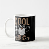 Subtle Cool Resistance Penguin Tariffs Protest Ant コーヒーマグカップ (左)