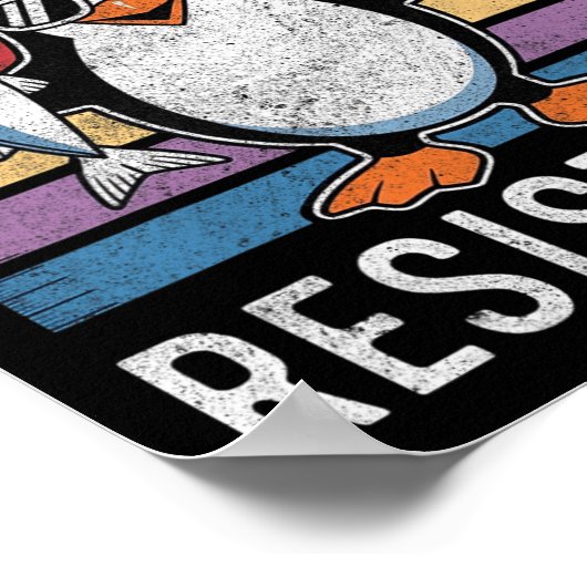 Subtle Cool Resistance Penguin Tariffs Protest Ant ポスター (角)