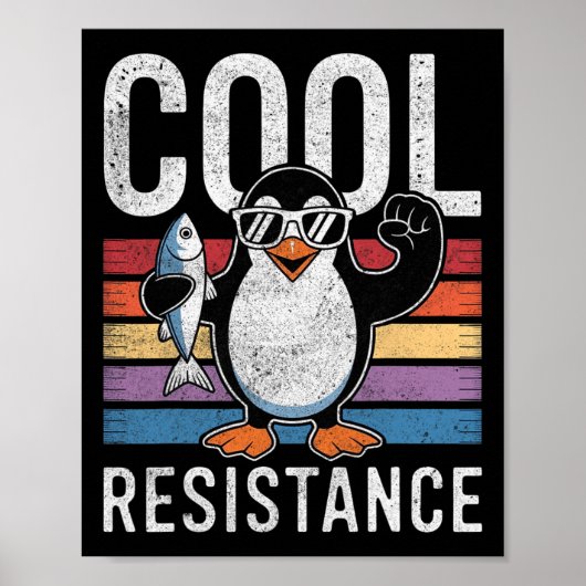 Subtle Cool Resistance Penguin Tariffs Protest Ant ポスター (正面)