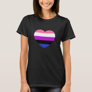 Subtle Genderfluid Flag Tiny Heart Gay Pride Month Tシャツ