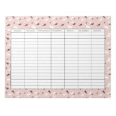 Subtle Geo Stars & Triangles – Pink  ノートパッド (正面)