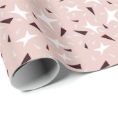Subtle Geo Stars & Triangles – Pink ラッピングペーパー (ロールコーナー)