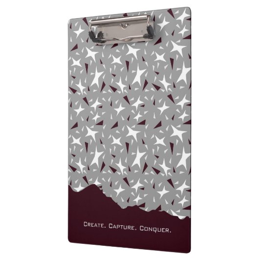 Subtle Geometry: Stars & Triangles – Grey クリップボード (左)