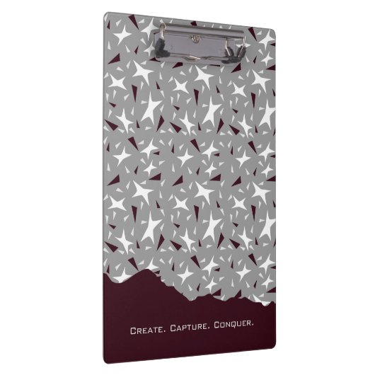 Subtle Geometry: Stars & Triangles – Grey クリップボード (右)