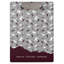 Subtle Geometry: Stars & Triangles – Grey クリップボード